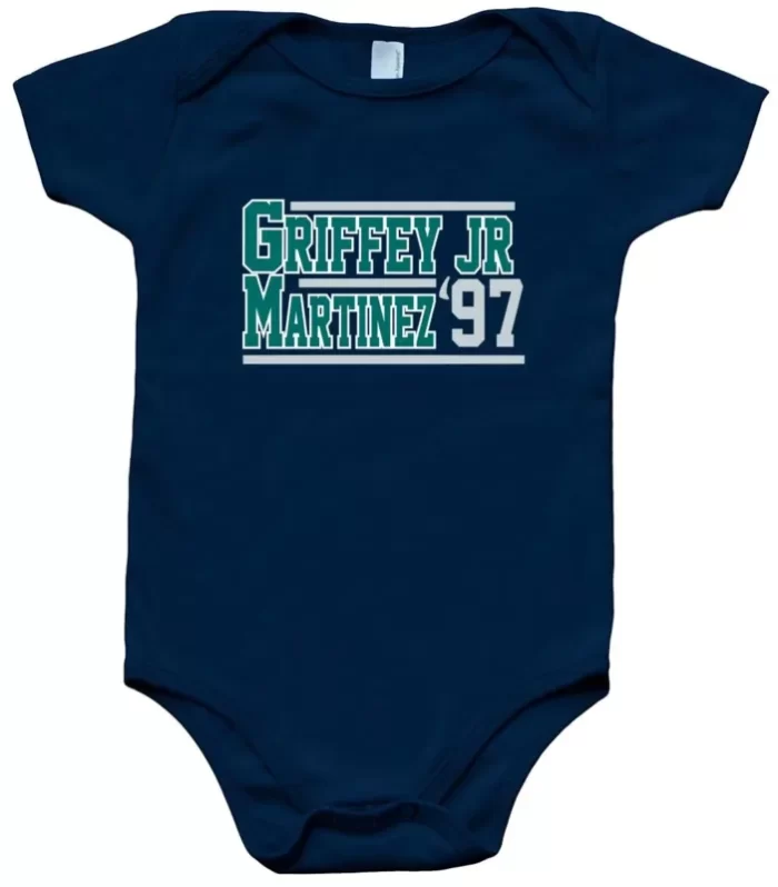 Baby Onesie Ken Griffey Jr Edgar Martinez Seattle Mariners 1997 Creeper Romper