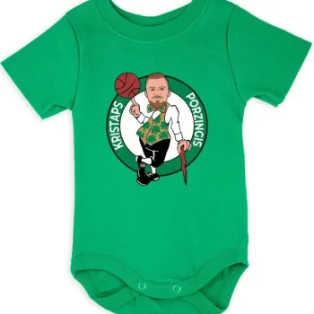 Baby Onesie Kristaps Porzingis Boston Celtics Logo Creeper Romper
