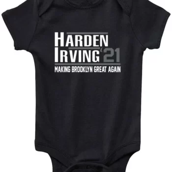Baby Onesie Kyrie Irving James Harden Beard Brooklyn Nets 2021 Creeper Romper