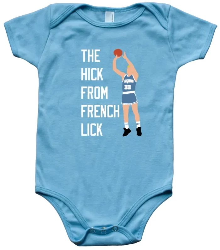 Baby Onesie Larry Bird Hick From French Lick Indiana State Boston Celtic Creeper Romper
