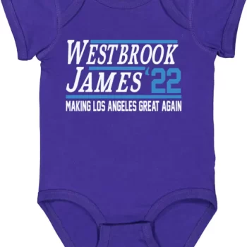 Baby Onesie Los Angeles Lakers Lebron James Russell Westbrook 2022 Creeper Romper