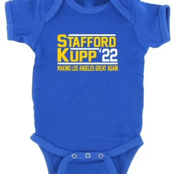 Baby Onesie Matthew Stafford Cooper Kupp La Los Angeles Rams 2022 Creeper Romper