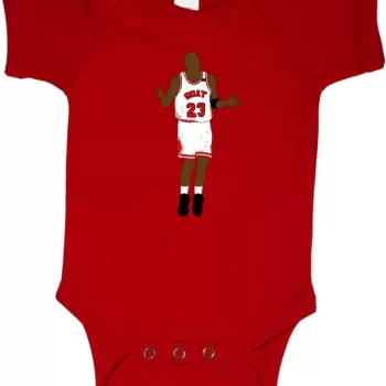 Baby Onesie Michael Jordan Chicago Bulls Mj Shrug Creeper Romper