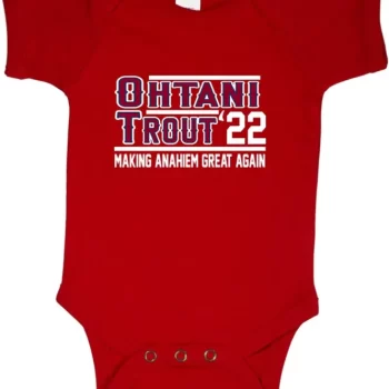 Baby Onesie Mike Trout Shohei Ohtani Anaheim Los Angeles Angels 22 Creeper Romper