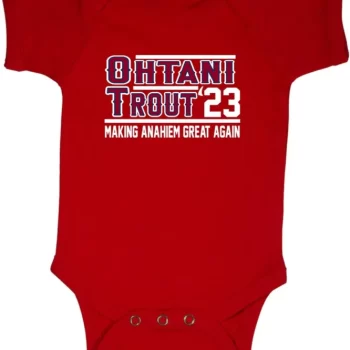 Baby Onesie Mike Trout Shohei Ohtani Los Angeles Angels 2023 Creeper Romper