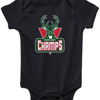 Baby Onesie Milwaukee Bucks 2020 2021 Champions Champs Creeper Romper