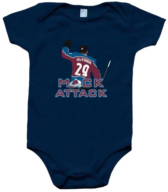 Baby Onesie Nathan Mackinnon Colorado Avalanche Mack Attack Creeper Romper