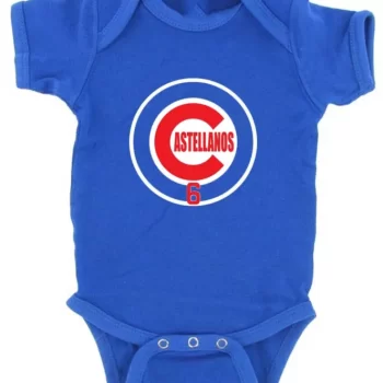 Baby Onesie Nick Castellanos Chicago Cubs Logo Creeper Romper