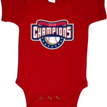 Baby Onesie Red Washington Nationals 2019 World Series Champions Creeper Romper