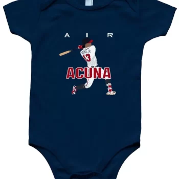 Baby Onesie Ronald Acuna Jr Atlanta Braves "Air" Creeper Romper