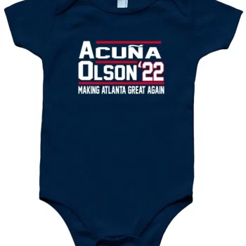 Baby Onesie Ronald Acuna Jr Matt Olson Atlanta Braves 2022 Creeper Romper