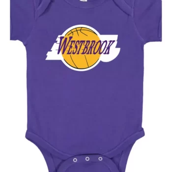 Baby Onesie Russell Westbrook Los Angeles Lakers Logo Creeper Romper