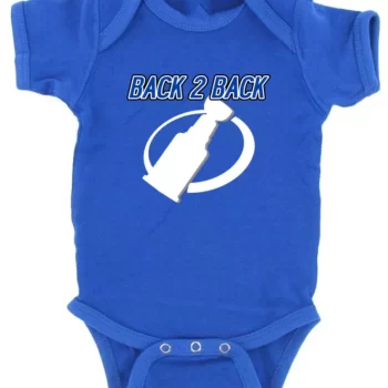 Baby Onesie Tampa Bay Lightning Stanley Cup Champions Back 2 Back Creeper Romper