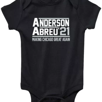 Baby Onesie Tim Anderson Jose Abreu 2021 Chicago White Sox Creeper Romper