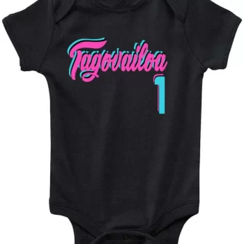 Baby Onesie Tua Tagovailoa Miami Dolphins Vice City Creeper Romper