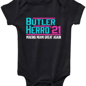 Baby Onesie Tyler Herro Jimmy Butler Buckets Miami Heat Vice City 2021 Creeper Romper