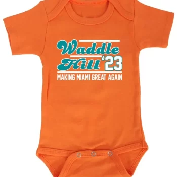 Baby Onesie Tyreek Hill Jaylen Waddle Miami Dolphins 2023 Creeper Romper