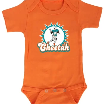 Baby Onesie Tyreek Hill Miami Dolphins Cheetah Peace Creeper Romper