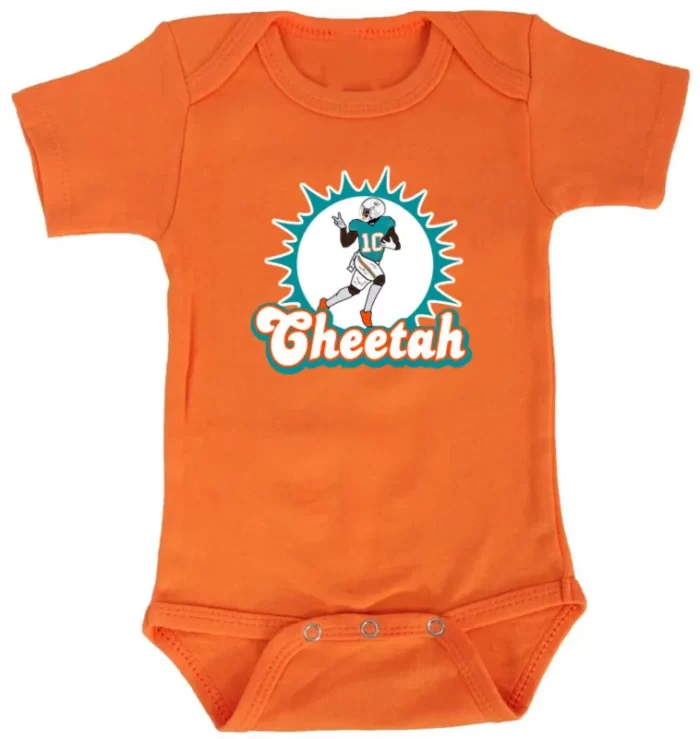 Baby Onesie Tyreek Hill Miami Dolphins Cheetah Peace Creeper Romper