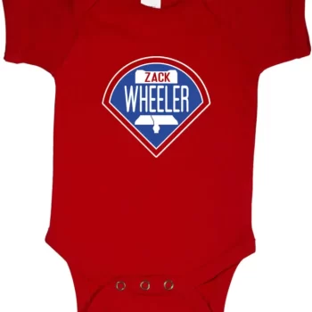 Baby Onesie Zack Wheeler The Wheel Deal Philadelphia Phillies Logo Creeper Romper