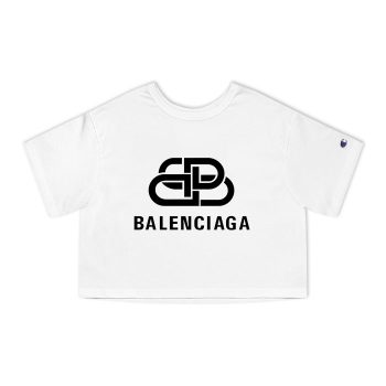 Balenciaga Bb Logo Luxury Champion Women Cropped T-Shirt CTB2420