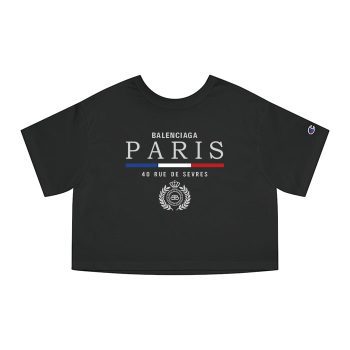 Balenciaga Paris 40 Rue De Severs Champion Women Cropped T-Shirt CTB2427