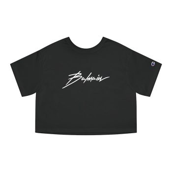Balmain Logo Luxury Champion Women Cropped T-Shirt CTB2837