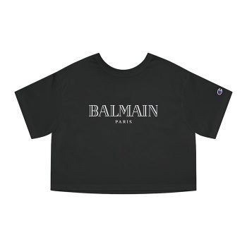 Balmain Paris Logo Champion Women Cropped T-Shirt CTB2838