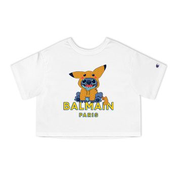 Balmain Paris Stitch Pokemon Champion Women Cropped T-Shirt CTB2872