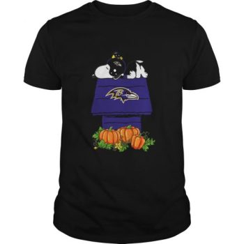 Baltimore Ravens Snoopy Pumpkin House Unisex T-Shirt Kid T-Shirt LTS001