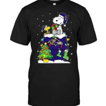 Baltimore Ravens Snoopy & Woodstock Christmas Unisex T-Shirt Kid T-Shirt LTS008