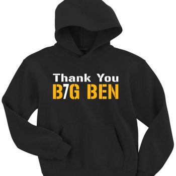 Big Ben Roethlisberger Pittsburgh Steelers Thank You Crew Hooded Sweatshirt Unisex Hoodie
