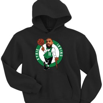 Black Boston Celtics Kyrie Irving "Logo" Hooded Sweatshirt Unisex Hoodie