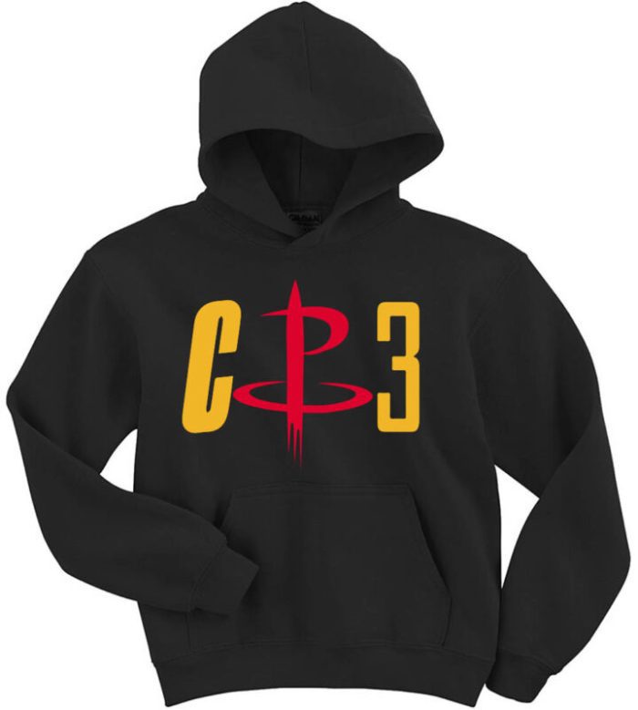 Black Chris Paul Houston Rockets Cp3 Logo Hooded Sweatshirt Unisex Hoodie