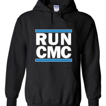 Black Christian Mccaffrey Carolina Panthers "Run Cmc" Hooded Sweatshirt Unisex Hoodie