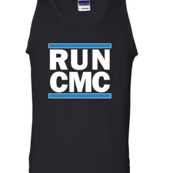 Black Christian Mccaffrey Carolina Panthers "Run Cmc" Unisex Tank Top