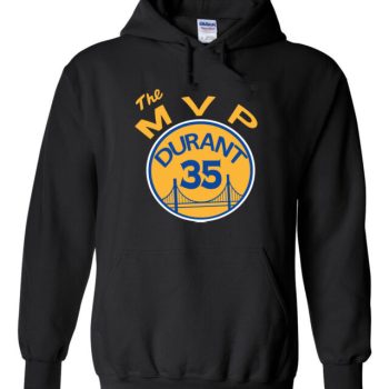 Black Kevin Durant Golden State Warriors "MVP" Hooded Sweatshirt Unisex Hoodie