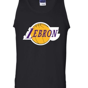 Black Lebron James Los Angeles Lakers "Logo" Unisex Tank Top