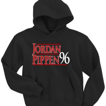 Black Michael Jordan Scottie Pippen Chicago Bulls 1996 Hooded Sweatshirt Unisex Hoodie