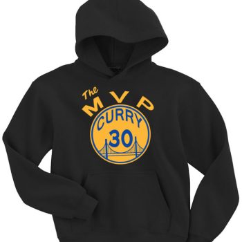 Black Steph Curry Golden State Warriors "MVP" Hooded Sweatshirt Hoodie