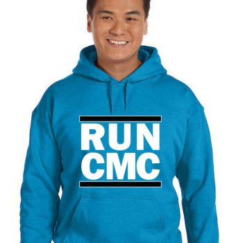 Blue Christian Mccaffrey Carolina Panthers "Run Cmc" Hooded Sweatshirt Unisex Hoodie