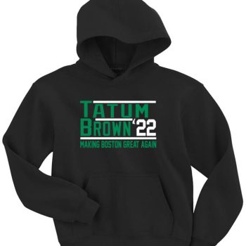 Boston Celtics Jayson Tatum Jaylen Brown 2022 Crew Hooded Sweatshirt Unisex Hoodie