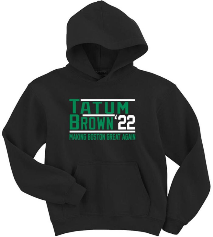 Boston Celtics Jayson Tatum Jaylen Brown 2022 Crew Hooded Sweatshirt Unisex Hoodie