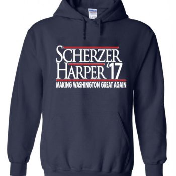 Bryce Harper Max Scherzer Washington Nationals "Harper 17" Hooded Sweatshirt Unisex Hoodie