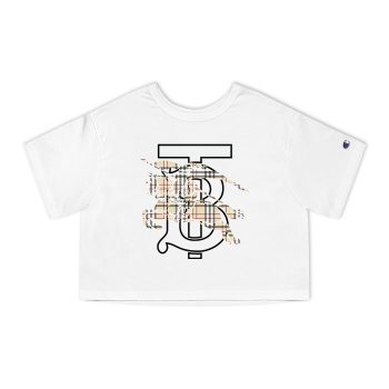 Burberry Logo Luxury Champion Women Cropped T-Shirt CTB2452