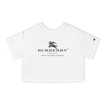 Burberry London Logo Luxury Champion Women Cropped T-Shirt CTB2453