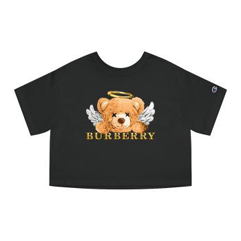 Burberry London Teddy Bear Gold Luxury Champion Women Cropped T-Shirt CTB2466