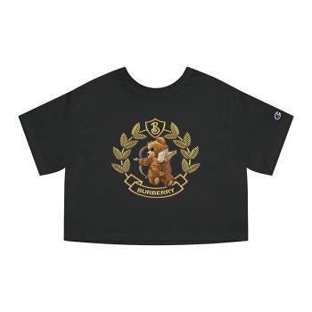Burberry Teddy Bear Gold Luxury Champion Women Cropped T-Shirt CTB2469