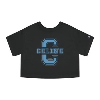 Celine Logo Luxury Champion Women Cropped T-Shirt CTB2786