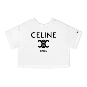 Celine Paris Logo Luxury Champion Women Cropped T-Shirt CTB2778